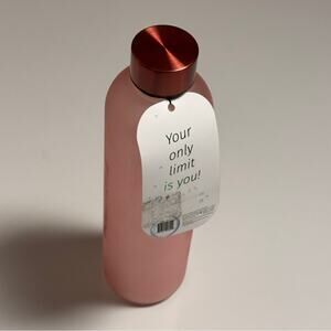 Fuelmate Pink Frosted Motivational Time Stamp Water Bottle with Copper Lid NWT